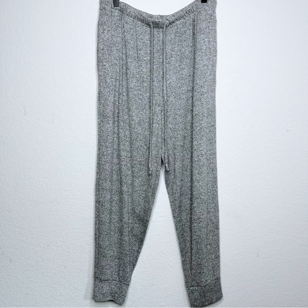 Aerie Women Pants Large Sweatpants Joggers Gray Knit Lightweight Casual Pull-On